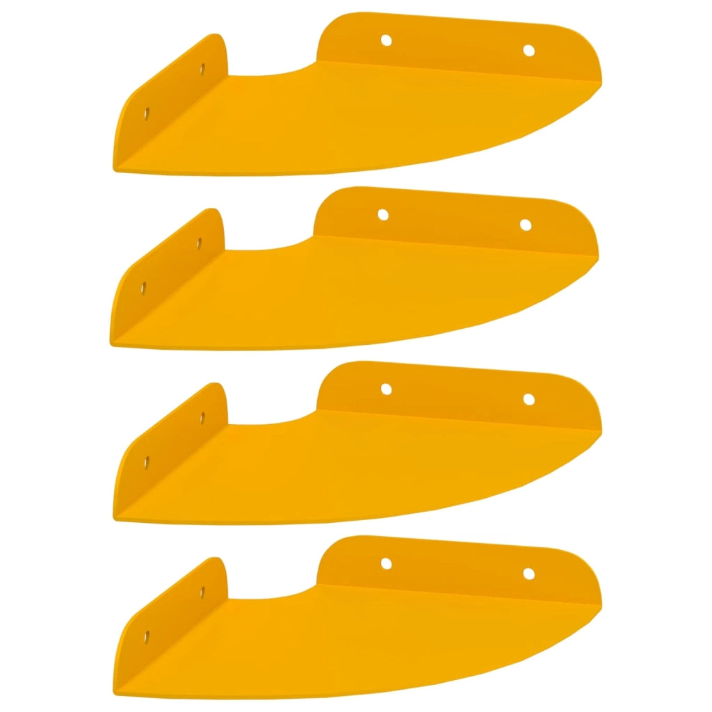 Mensola sospesa 4 pcs Giallo senape 15 x 15 x 2 cm 8004081