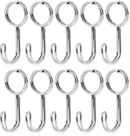 10 pezzi di uncini a spirale, uncini a cinghia, uncini espanditori, chiavi a spirale in acciaio inossidabile, universali per cavi espanditori, rimorchiatori, vele, camion, barche, motori, biciclette, trampolini