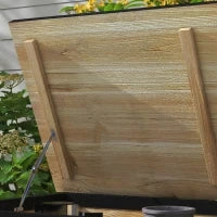 Panca Contenitore da 121L con 4 Rotelle e Maniglie in Legno e Acciaio, 100x50x43cm, Colore Legno