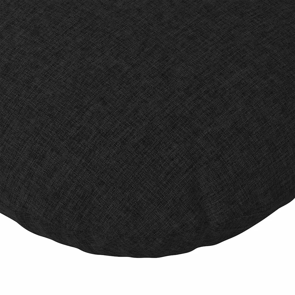 Cuscini per Seduta 2 pcs Nero Ø50 x 19 cm Tessuto