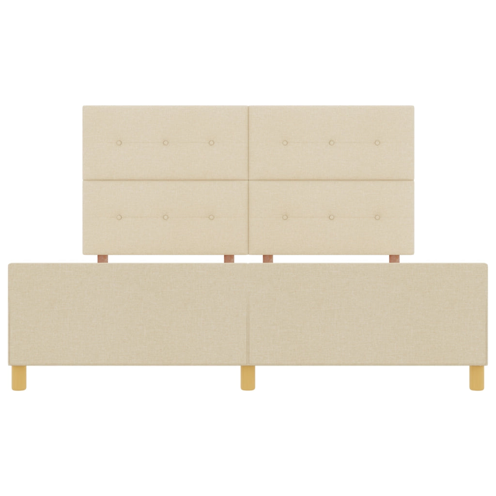 Letto Crema 180x200 cm in Tessuto