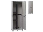 1pz armadio portascope 2ante+3ripiani grigio chiaro grigio tortora art.033 cod:ferx.fer433945