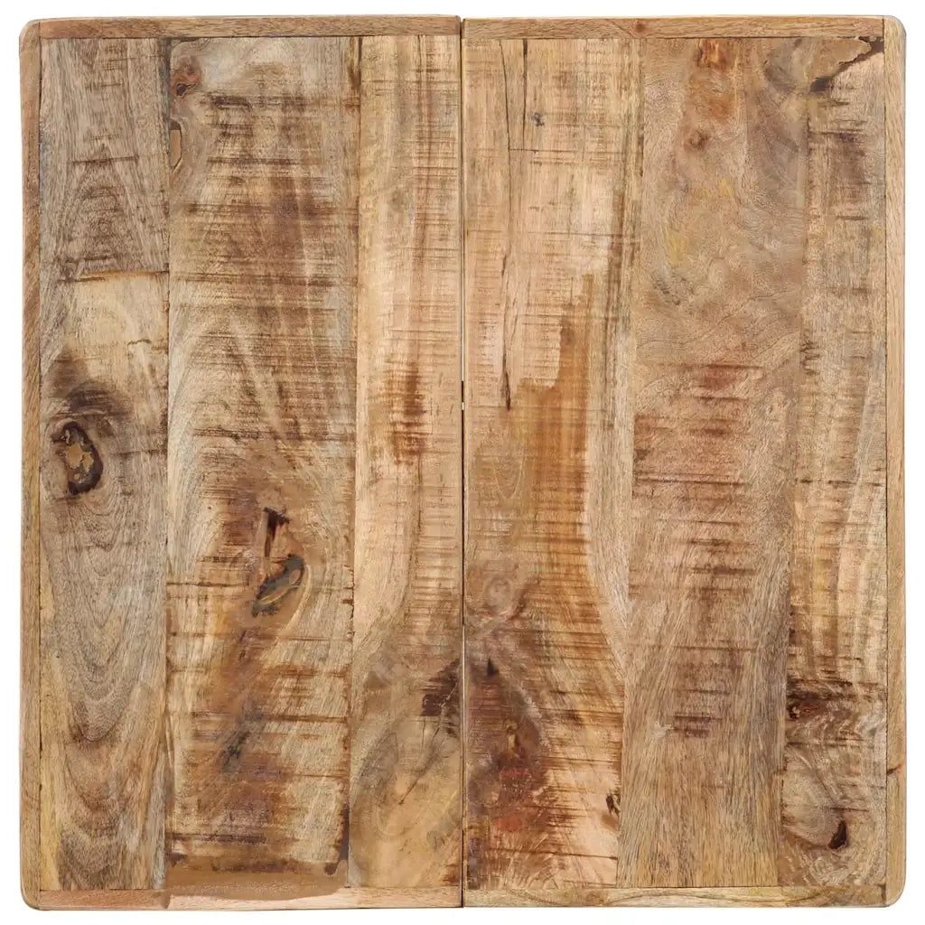 Tavolino da Bistrot-Tavolino da soggiorno-Tavolo 60x60x77 cm in Legno di Mango Grezzo