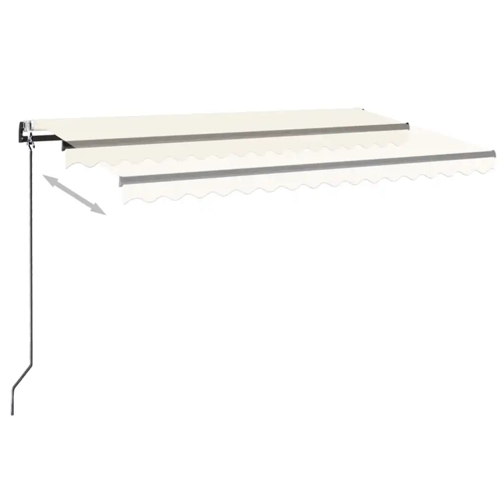 Tenda Automatica con Sensore Vento e LED 400x300 cm Crema