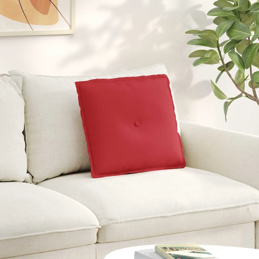 Cuscino per Schiena | Cuscino dorsale Rosso 50 x 19 x 45 cm Tessuto