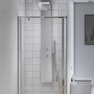 Box doccia angolare 70x90 cm con porta battente in cristallo trasparente Ted