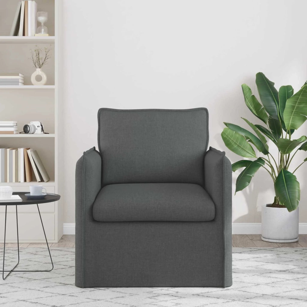 Divano Grigio scuro 195 x 82 x 85 cm Tessuto