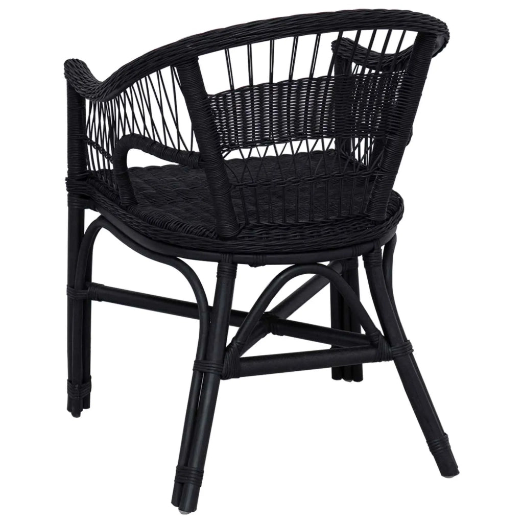 Sedia Impilabile Nero 60 x 60 x 81 cm Rattan