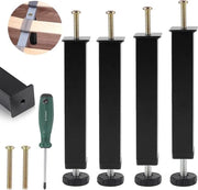 Piedi regolabili in metallo da 30 cm - Set di 4 piedi per letti, divani e armadi con viti di fissaggio
