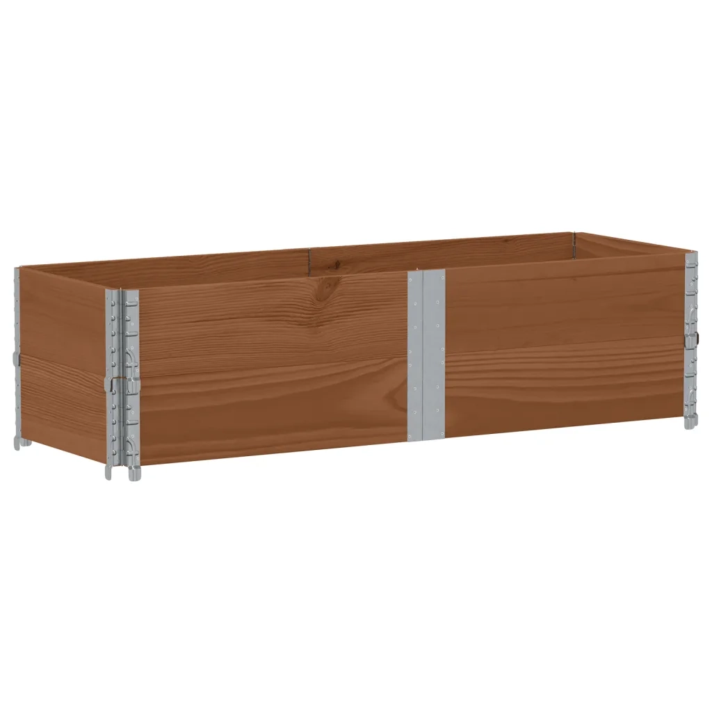 Paretali per Pallet 2 pz Marroni 150x50cm Legno Massello di Pino CFW3843966