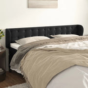 Testiera ad Orecchio-Testata con Orecchie Nera 183x23x78/88 cm in Velluto 726296