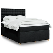 Giroletto a Molle con Materasso Nero 140x190 cm in Tessuto 3293591