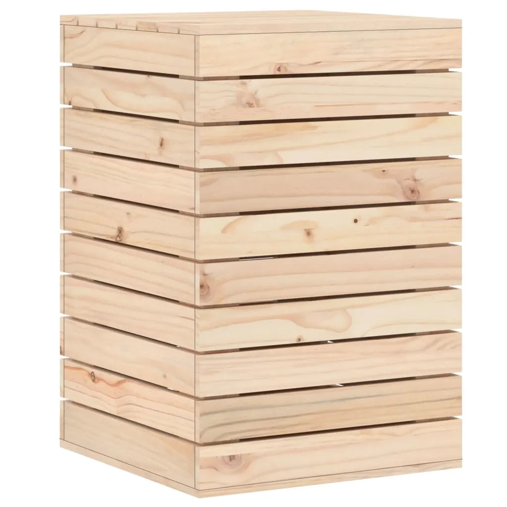 Cesto per Bucato 44x44x66 cm Legno Massello Pino 832317