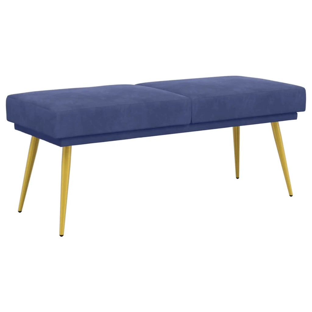 Panchina a doppio strato Blu Polizia 120 x 45 x 46 cm Velluto 42038597