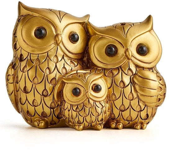 Decorazione da tavolo con figura di uccello, uccello in bronzo dorato, decorazione da parete, accessori, scultura moderna di uccello per casa, soggiorno, TV, ufficio, libreria (oro-C)