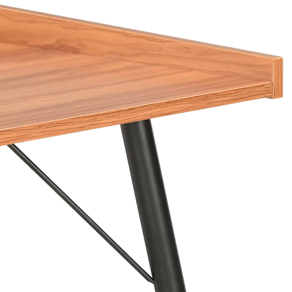 Scrivania tavolo postazione di lavoro mobile per computer studio 90 x 50 x 79 cm marrone 02_0023868