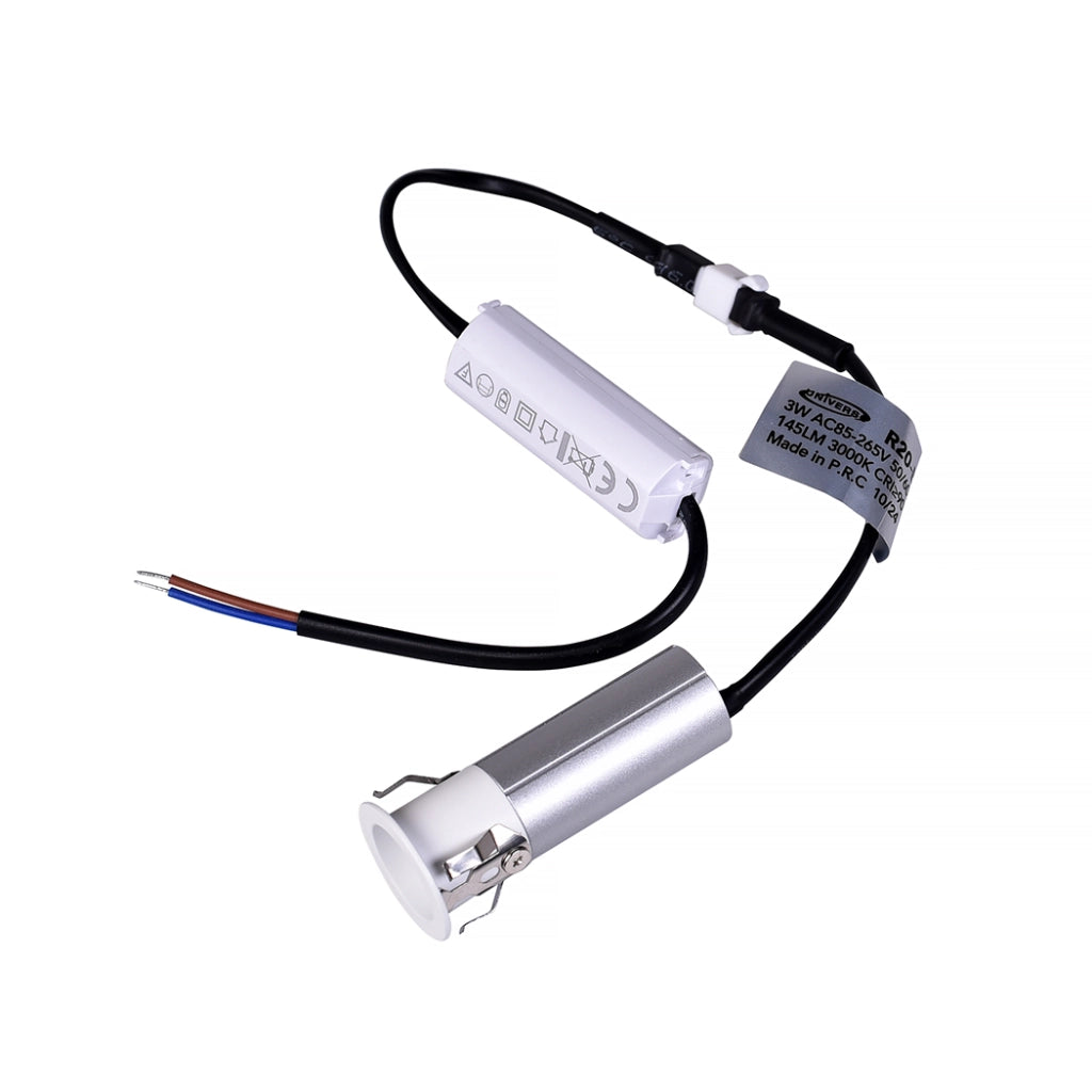 FARETTO LED DA INCASSO 3W LUCE CALDA 3000K° - ILLUMINAZIONE AD ALTA EFFICIENZA PER INTERNI IN ALLUMINIO BIANCO E ARGENTO