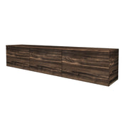 Porta TV sospeso in legno "Neon" con illuminazione a LED - 160 x 32 x 35 cm - Marrone