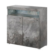 Credenza 90cm per soggiorno colore grigio effetto ardesia collezione BOMBAY