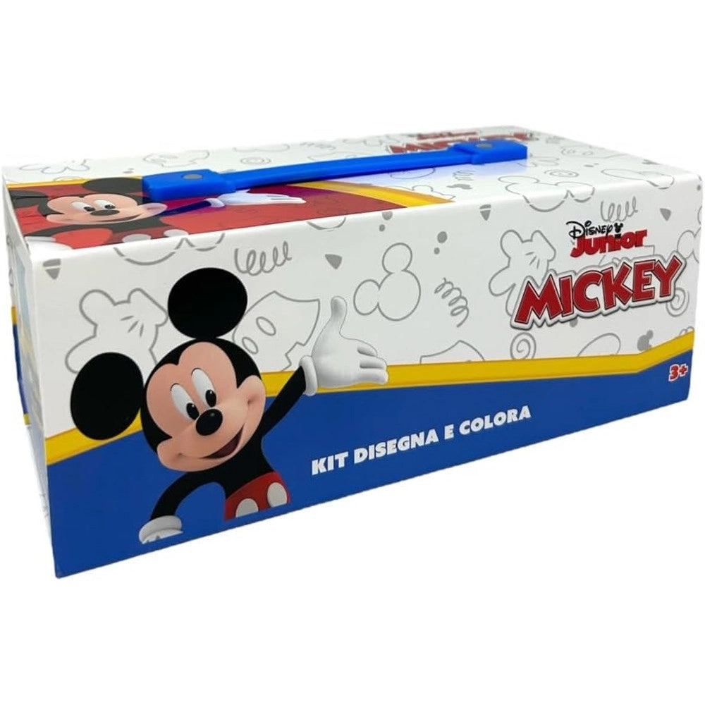 Trade Shop - Set Da Colorare Valigetta Con Colori Bambini Topolino Cassetti Kit Disegno Pittura 951731 -