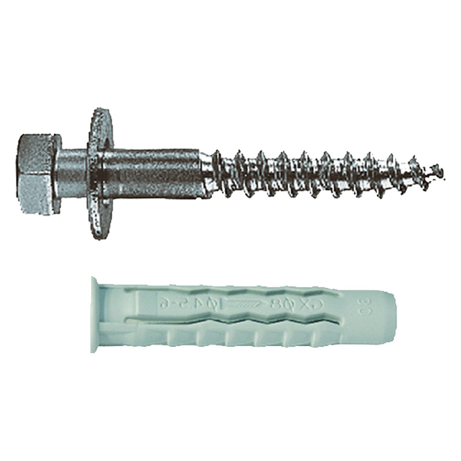 tassello nylon 'gxvm' gx 8 vm - 8 x 40 - vite 6 x 60 cod:ferx.440070nlm