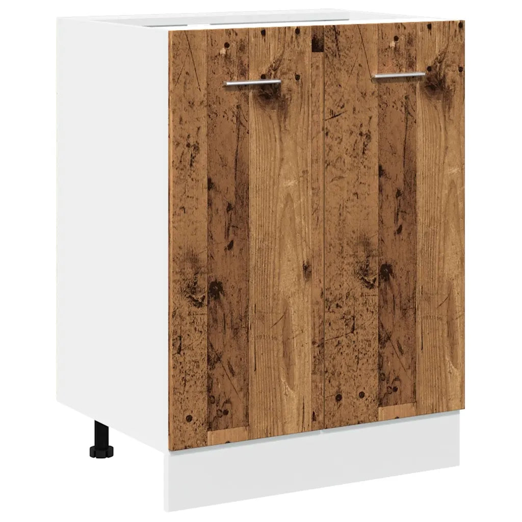 vidaXL Armadio Inferiore “Lyon” Legno Antico 60x46x81,5 cm