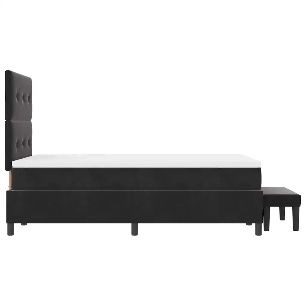 Letto a molle con testiera Nero 190 x 120 cm Velluto 3344500
