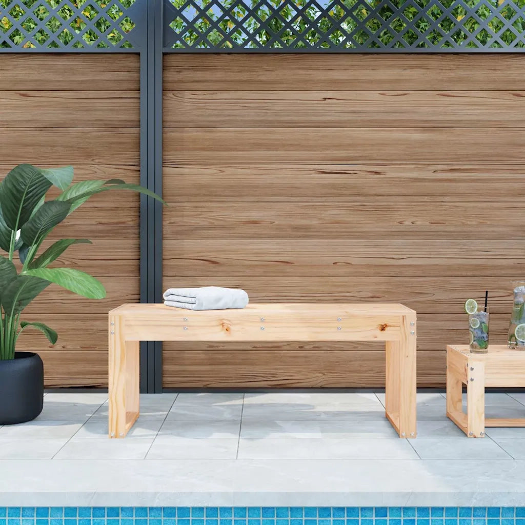 Panchina da Giardino | Panca da Giardino 110x38x45 cm in Legno Massello di Pino