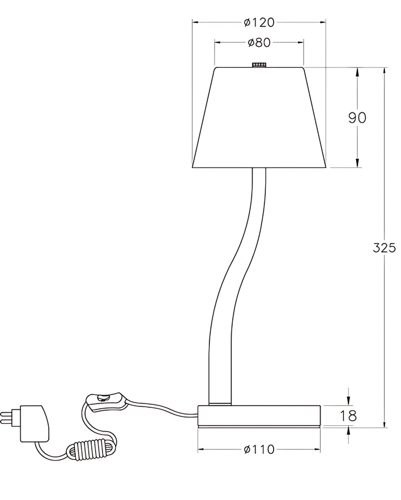 Lampada da Tavolo Ibla LED 9W 750lm 3000K, Dimmerabile al Tocco, Struttura in Metallo e Vetro Soffiato, Colore Ottone satinato - Ibla