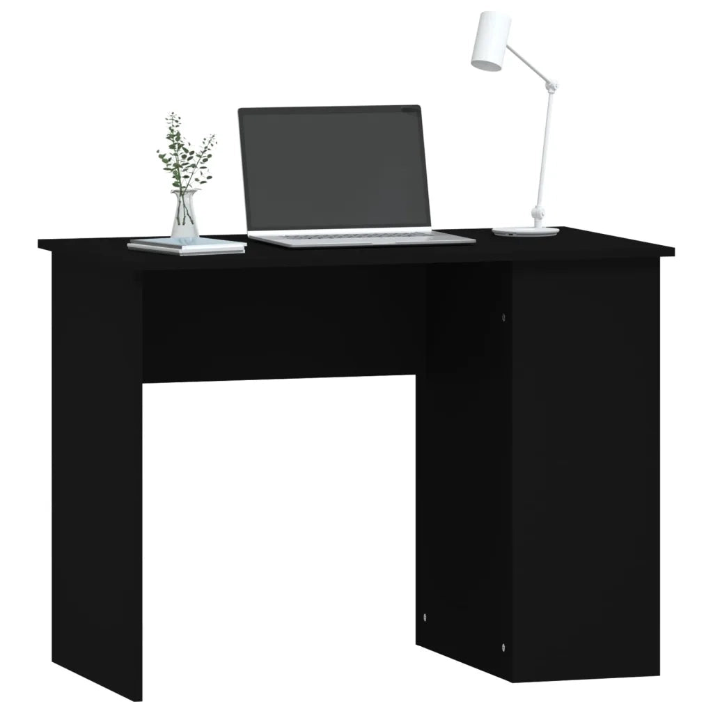 Scrivania | Tavolo da Ufficio Nera 100x55x75 cm in Legno Multistrato