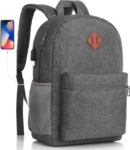 Borsa per Uomo e Donna - Borsa da Scuola con Porta Ricarica USB - Adatta per Studenti e Viaggiatori