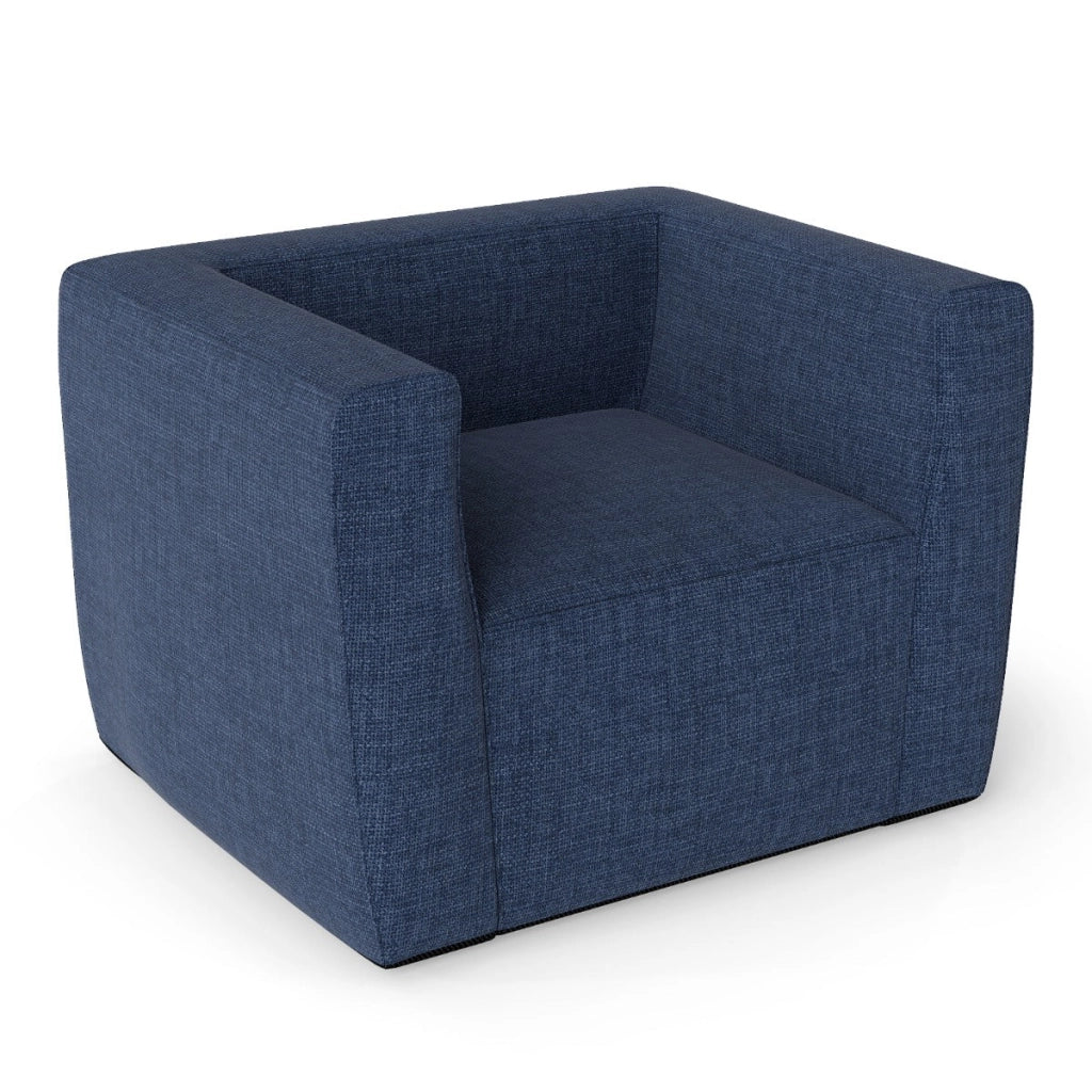 Divano gonfiabile/poltrona portatile 104 x 81 x 67 cm seduta spaziosa e braccioli larghi PVC blu 20_0018549