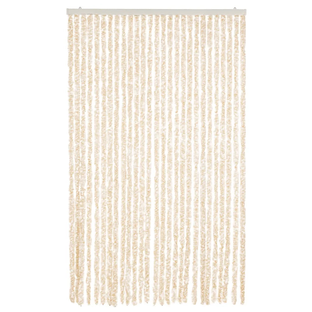 Tenda Antimosche Beige e Bianca 118x220 cm in Ciniglia 4004883