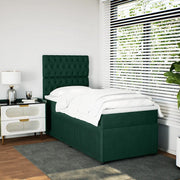 Giroletto a Molle con Materasso Verde Scuro 80x200 cm Velluto 3294499