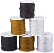 Cordone per gioielli 6 rulli - cordone nylon per gioielli - cordone a nodi cinesi - creare gioielli - diametro 0,6/0,8 mm - 38-40 m/rullo