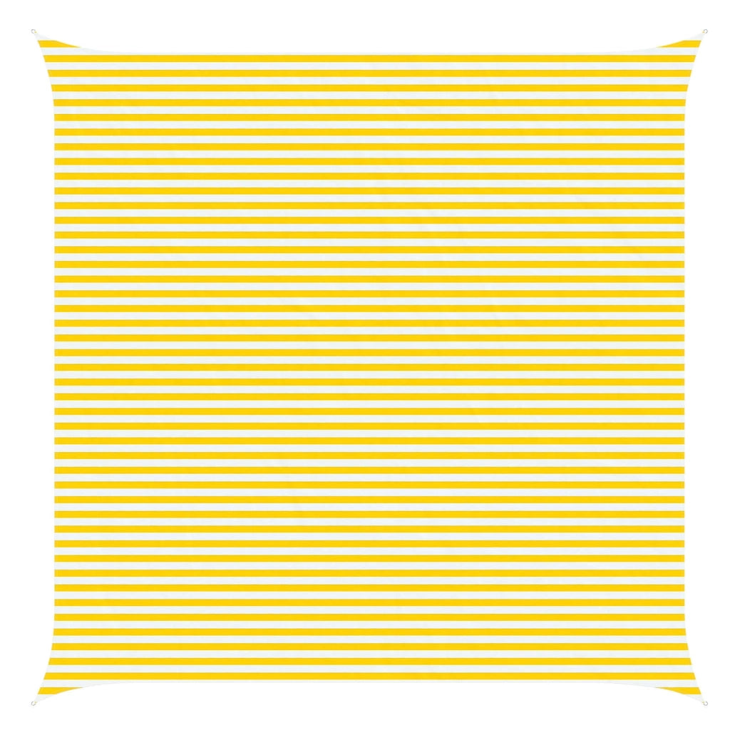 Vela da ombra solare Giallo e Bianco 6 x 6 m