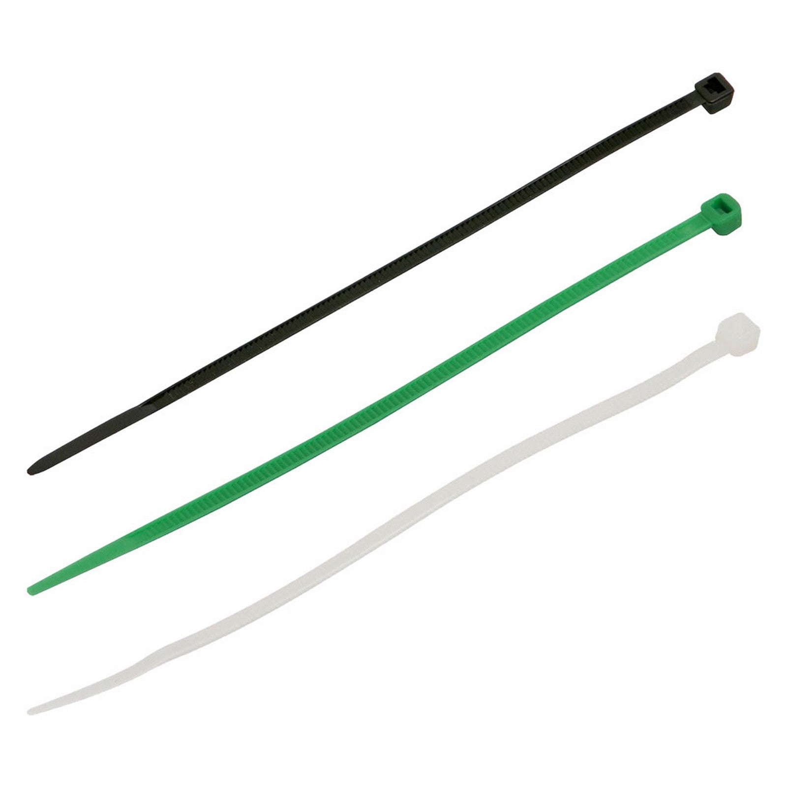 fascetta a strappo per cablaggio mm 4,8 x 200 - verde cod:ferx.4070310nlm