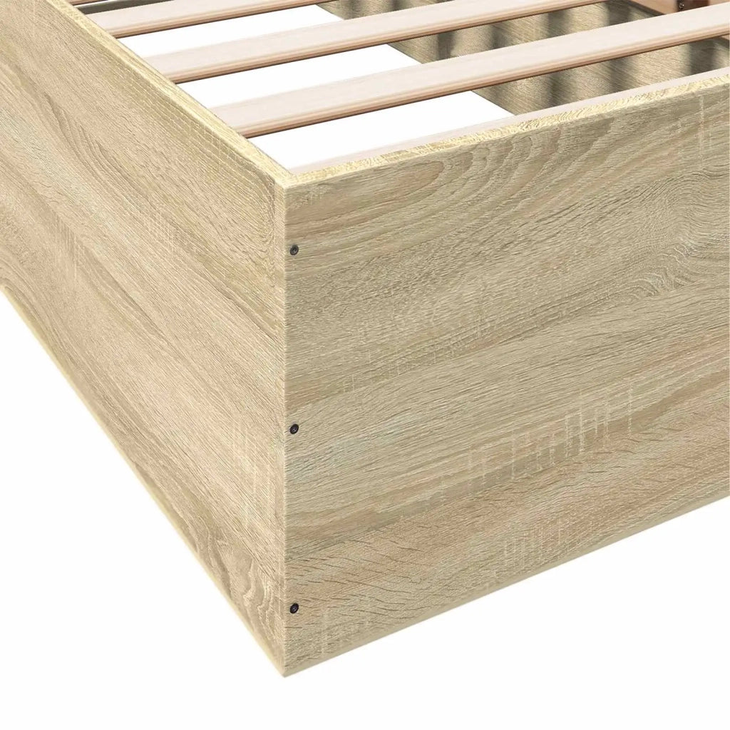 Struttura letto a pavimento Rovere Sonoma 80 x 200 cm 3429542