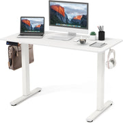 Scrivania seduta in piedi 120 x 60 cm, scrivania elettrica regolabile con pannello di controllo intelligente, scrivania ergonomica con 3 altezze di memoria, supporto per scrivania seduto in