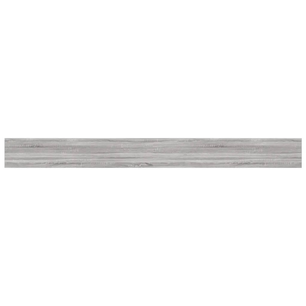 4 pz Mensole Parete | Mensola sospesa Grigio Sonoma 100x10x1,5cm Legno Multistrato