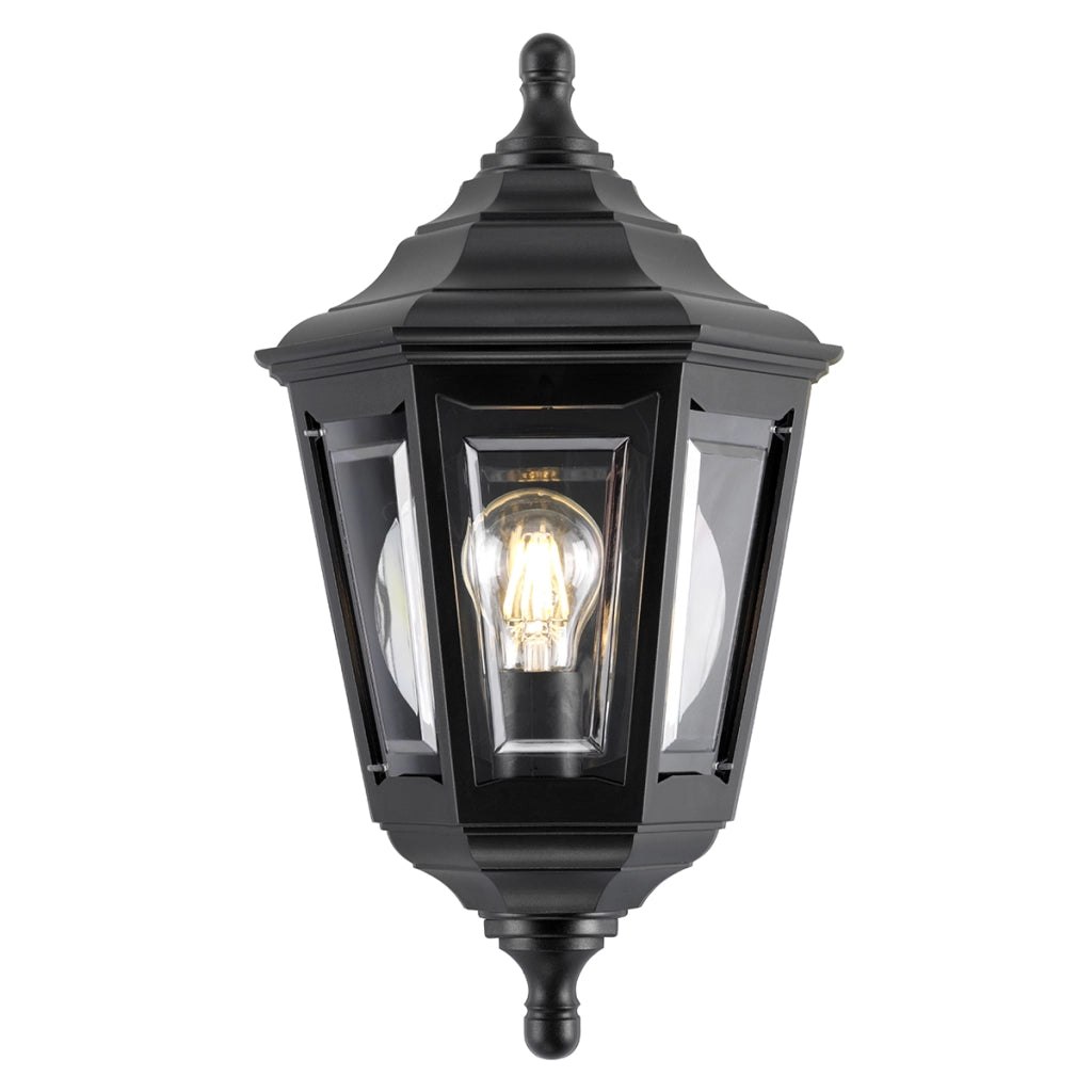 Applique esterna nera IP44 E27 60W Kinsale Elstead