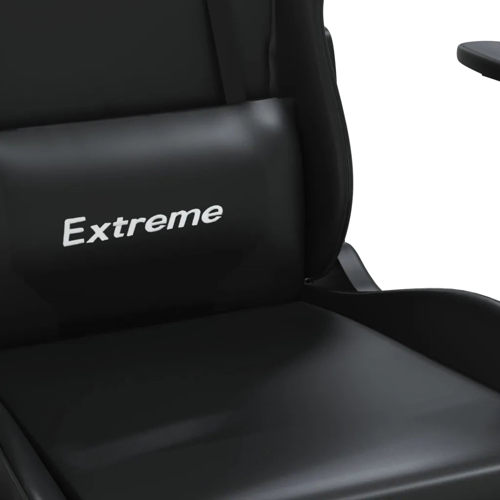 Sedia da Gaming con Poggiapiedi Nero in Similpelle cod mxl 61982