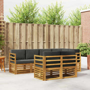 Set divano sezionale con cuscino 7 pcs Naturale e Antracite 3374952