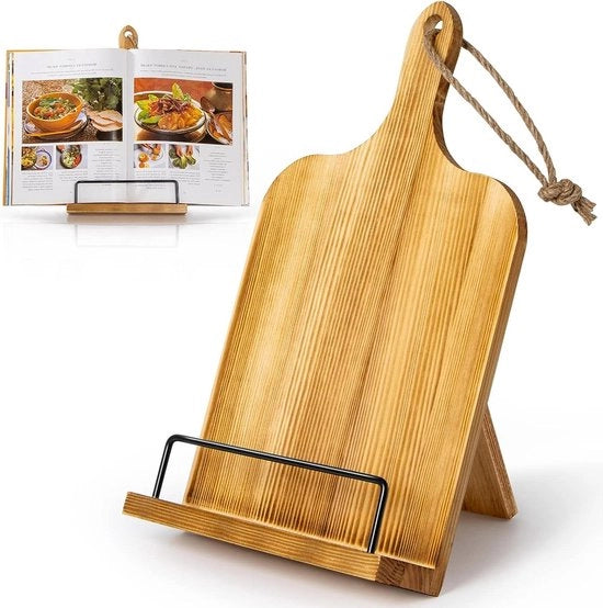 Sostegno per Libri in Legno per Libri di Cucina - Miele