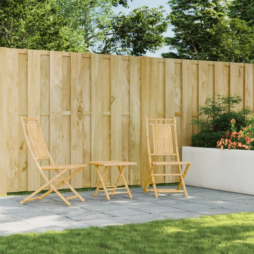 Sedie da Giardino Pieghevoli 2 pz | Sedie da Esterno 46x66x99 cm in Bamb¨´