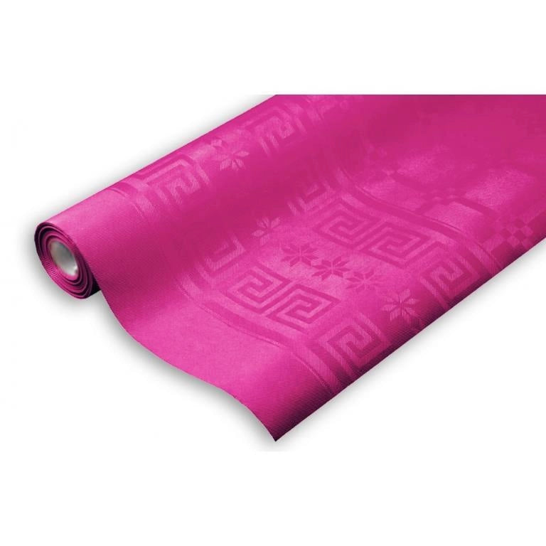 Tovaglia da Tavola Monouso in Carta Damascata Fucsia 7 x 1,20 Metri
