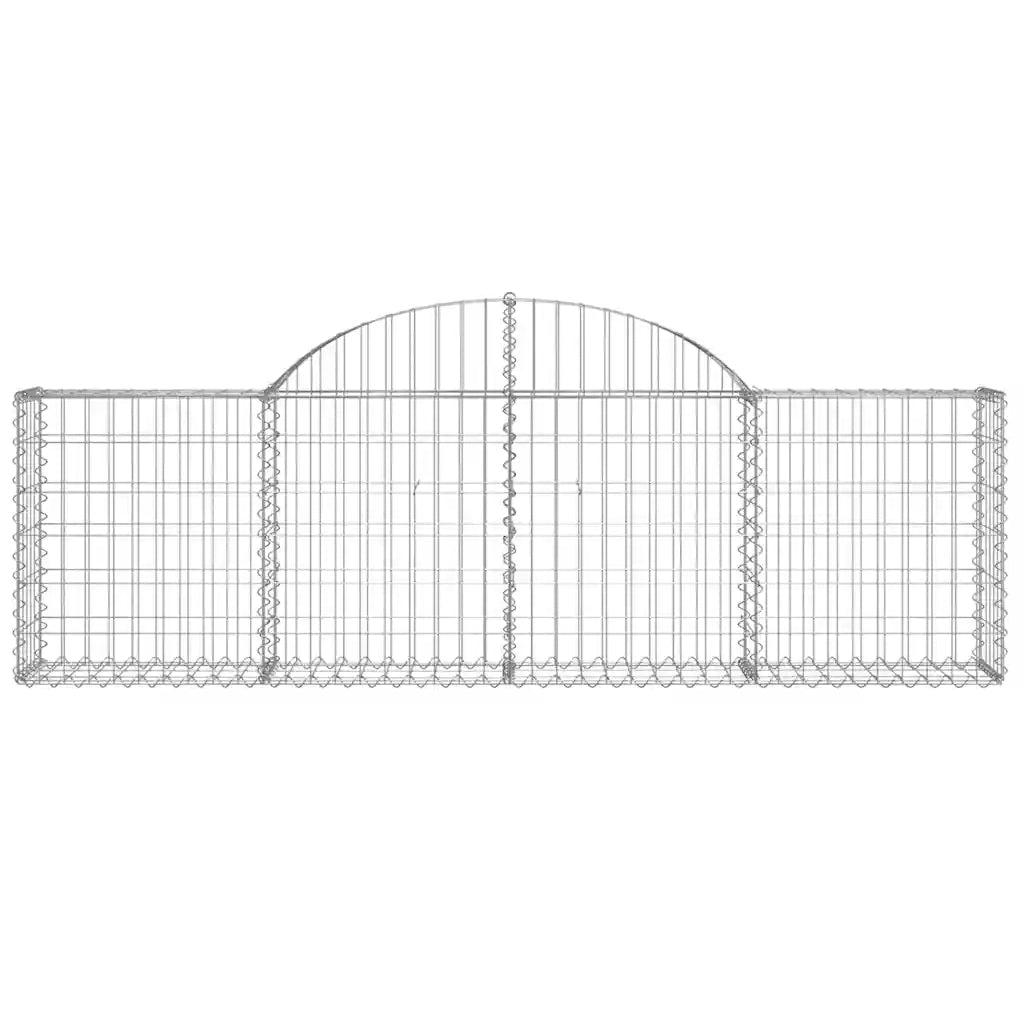 Cesto Gabbione ad Arco 200x30x60/80 cm Ferro Zincato