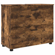 Mobile da Bagno | Armadio da bagno con cassetto Rovere fum¨¦ 76,5 x 35 x 64 cm