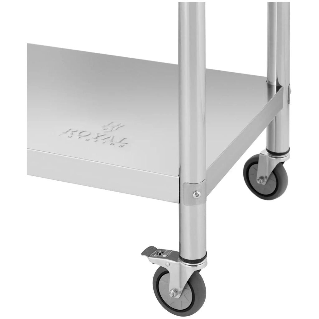 Tavolo da lavoro professionale Premium 60 x 150 cm 160 kg alzatina in acciaio inox 14_0010020