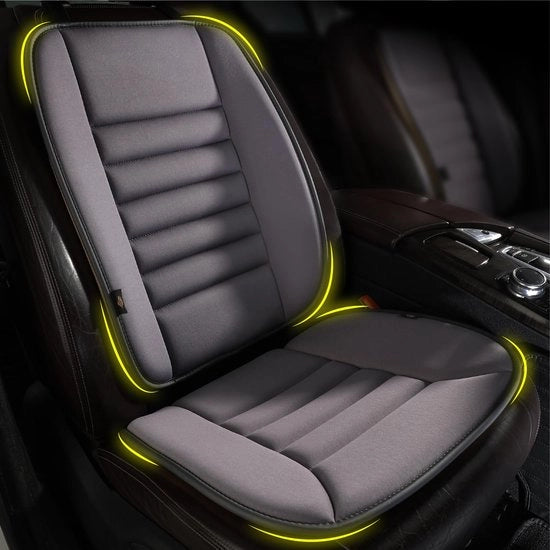 Sedile auto con cuscino di supporto - Schiuma ergonomica - Base antiscivolo - Materia leggero respiro - 51x48x3 cm - Comodo per lunghe sedute - Cuscino di sedile
